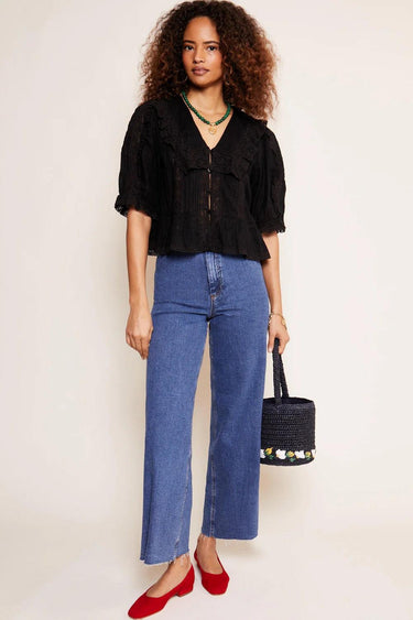 ELLERY TOP BLACK-TOP-RIXO-Debs Boutique